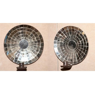 Lot 308 - Pair of Mirror Back Sconces Height 17 inches.