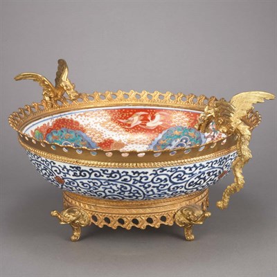 Lot 416 - Japanese Gilt-Metal Mounted Imari Porcelain...