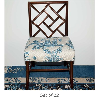 Lot 208 - Set of Twelve Regency Style Mahogany Dining...