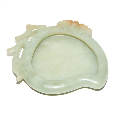 Lot 259 - Chinese Peach-Form Hardstone Brush Washer...