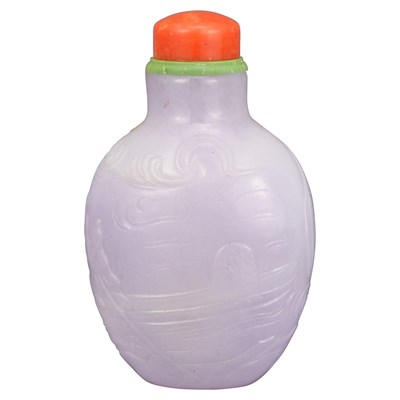 Lot 540 - Chinese Lavender Jadeite Snuff Bottle 19th...