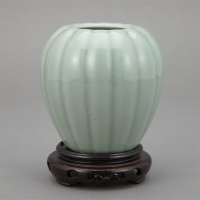 Lot 586 - Chinese Celadon Glazed Porcelain Vase...