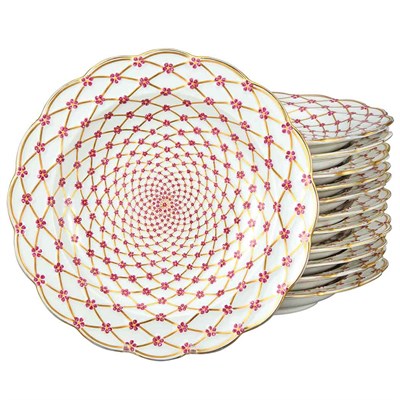 Lot 322 - Set of Twelve Limoges Porcelain Soup Bowls...