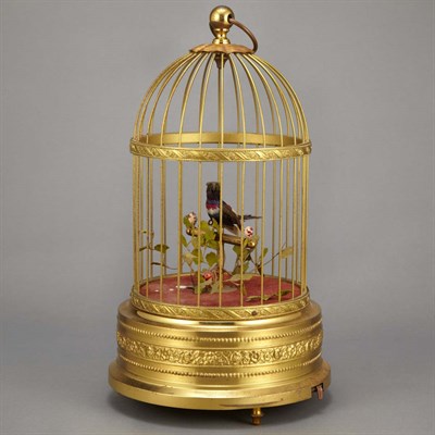 Lot 807 - Continental Gilt-Metal Automaton Music Box...