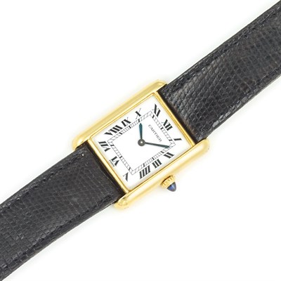 Lot 725 - Gold Tank Wristwatch, Cartier