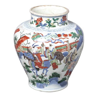 Lot 590 - Chinese Famille Verte Porcelain Jar Possibly...