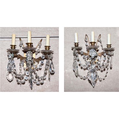 Lot 356 - Pair of Louis XVI Style Patinated Metal and...