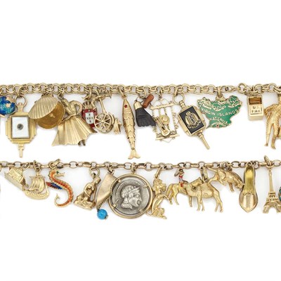 Lot 842 - Two Charm Bracelets