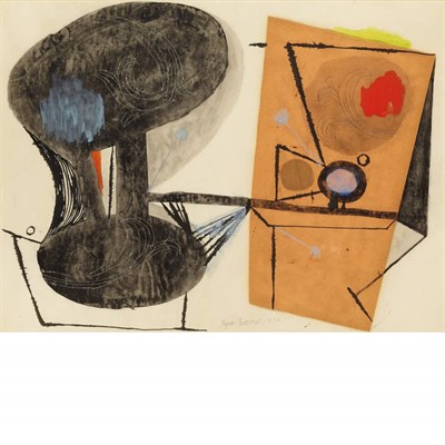 Lot 163 - Byron Browne American, 1907-1961 Abstract,...