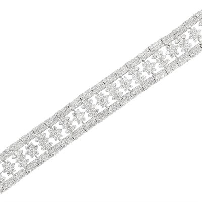 Lot 311 - White Gold and Diamond Bracelet