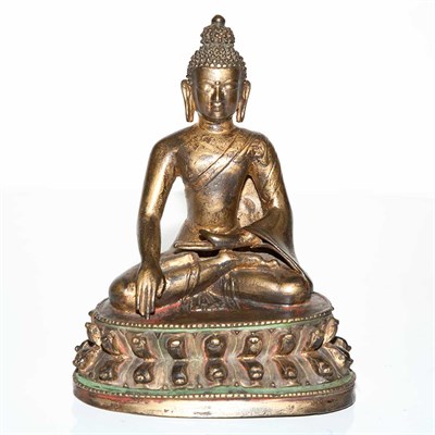Lot 233 - Chinese Gilt-Bronze Seated Figure of Buddha...