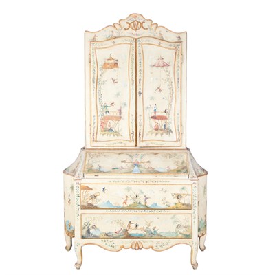 Lot 580 - Italian Rococo Style Painted Secretary...