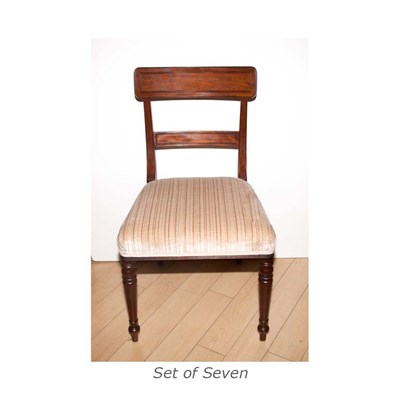 Lot 327 - Set of Seven Regency Style Mahogany Dining...