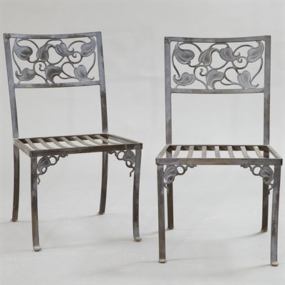 Lot 389 - Pair of Metal Garden Chairs