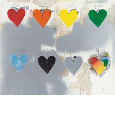 Lot 124 - Jim Dine (b. 1935) HEARTS Color screenprint,...