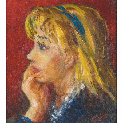 Lot 45 - Robert Philipp 1895-1981 Lost in Thought, 1975...