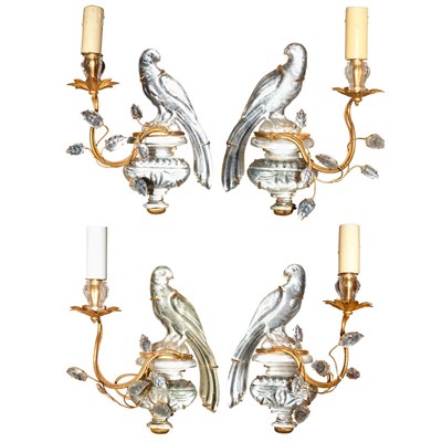 Lot 306 - Set of Four French Glass Bird-Form...