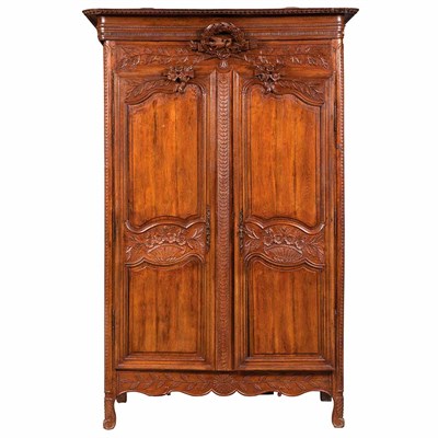 Lot 380 - French Provincial Walnut Armoire 19th Century...