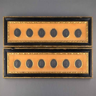 Lot 317 - Set of Twelve Wedgwood Black Basalts Portrait...
