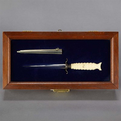 Lot 451 - Edwardian Ivory Handled Presentation Dagger In...