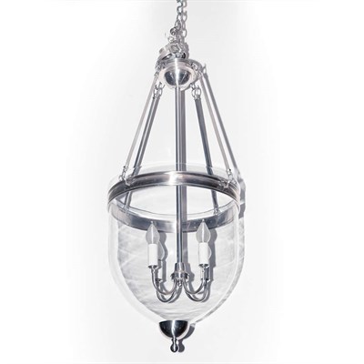 Lot 520 - Georgian Style Glass and Metal Bell-Form Hall...