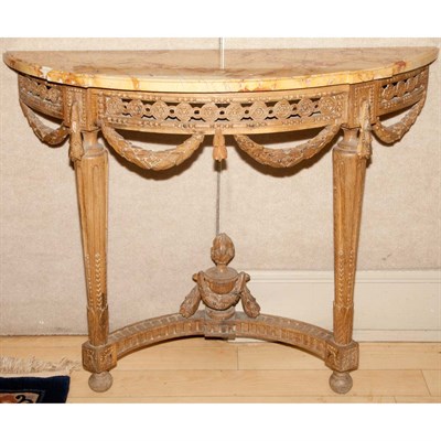Lot 504 - Louis XVI Style Marble Top Console Height 32...