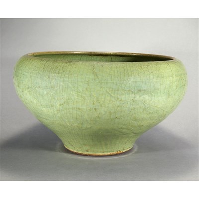 Lot 487 - Chinese Longquan Celadon Large Bowl Ming...