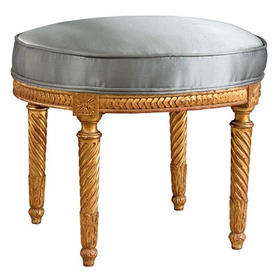 Lot 370 - Louis XVI Style Gilt-Wood Stool