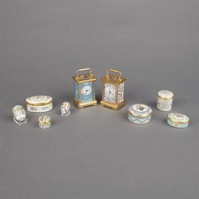 Lot 381 - Group of Seven Halcyon Days Enameled Small...