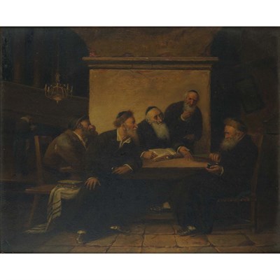 Lot 15 - Carl Schleicher Austrian, b. 1859 Talmudic...