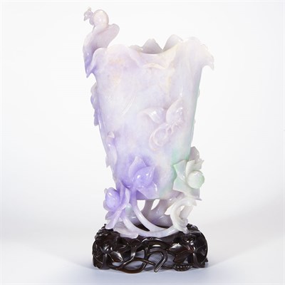 Lot 705 - Chinese Jadeite Vase Early 20th century The...