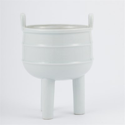 Lot 267 - Chinese White Glazed Porcelain Censer The ding...