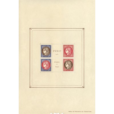 Lot 3 - France, 1937 PEXIP Souvenir Sheet, Scott 329...