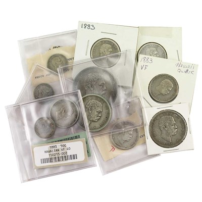 Lot 472 - Hawaii 10 Cents to $1 Silver Group Useful lot...