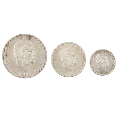 Lot 471 - Hawaii, 10 Cents, 25 Cents and 50 Cents Each...