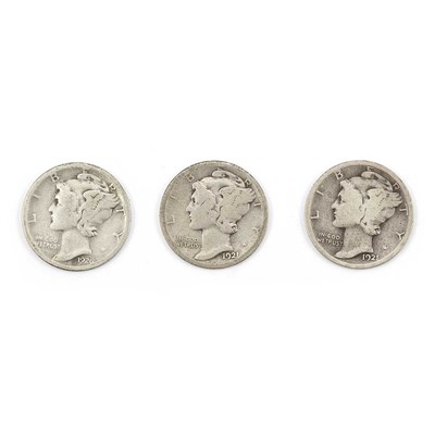 Lot 308 - United States, 1916 to 1945 Mercury Dimes...