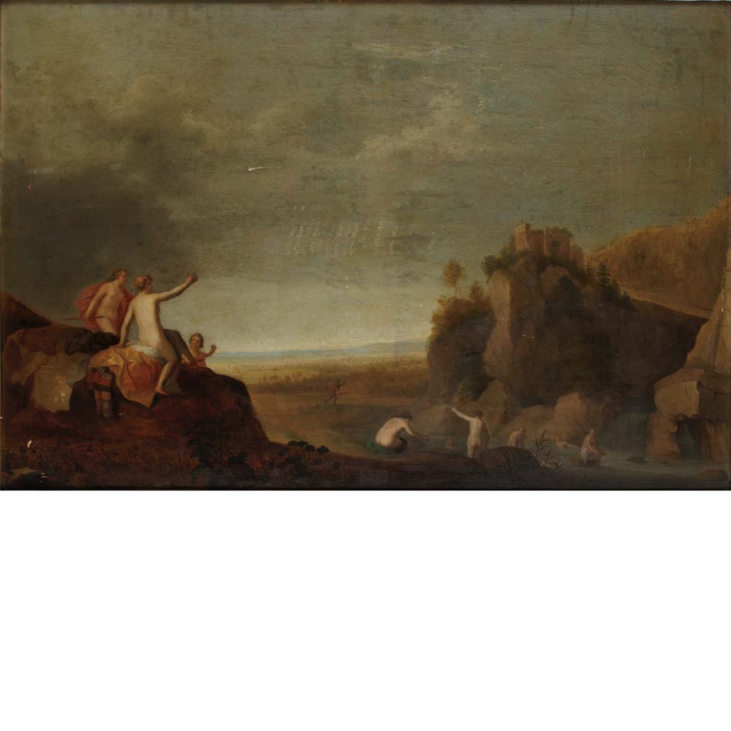 Lot 20 - School of Cornelis van Poelenburgh Diana and...