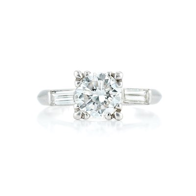 Lot 683 - Platinum and Diamond Ring