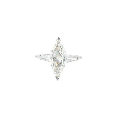 Lot 763 - Platinum and Diamond Ring