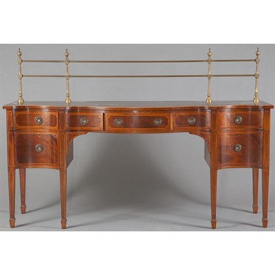 Lot 84 - George III Style Inlaid Mahogany Sideboard...