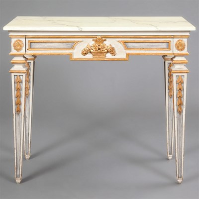 Lot 302 - French Painted and Gilt Console Height 33...