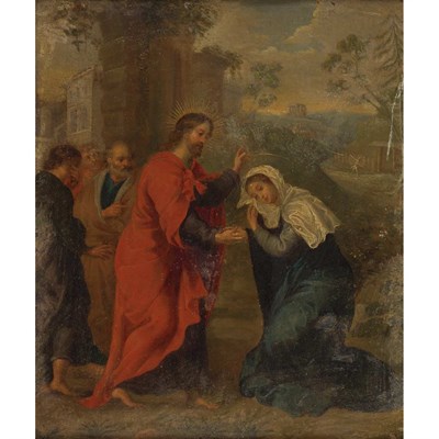 Lot 10 - Flemish School 17th Century Christ and Mary...