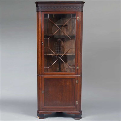 Lot 400 - Georgian Style Mahogany Corner Cupboard Height...