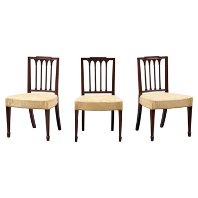 Lot 479 - Set of Six George III Mahogany Dining Chairs...