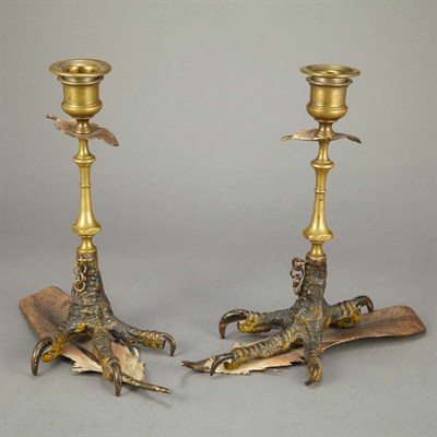 Lot 785 - Pair of Cold Painted Bronze and Brass...