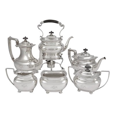 Lot 243 - Shreve & Co. Sterling Silver Footed Coffee and...