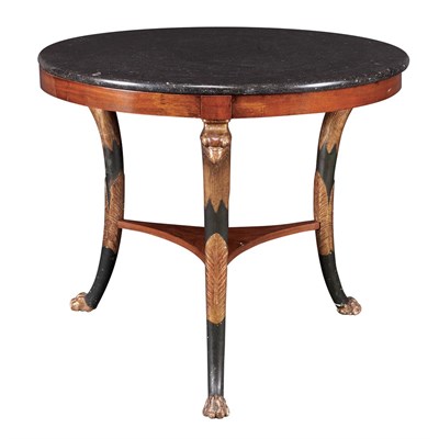 Lot 454 - Baltic Neoclassical Painted and Parcel Gilt...