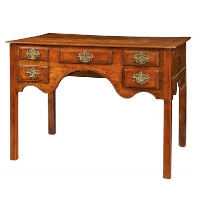 Lot 330 - Provincial George III Oak Writing Table Late...