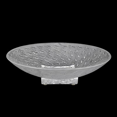 Lot 576 - Lalique Molded Glass Footed Center Bowl Modern...