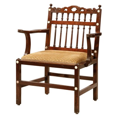 Lot 320 - Provincial George III Bone Mounted Mahogany...